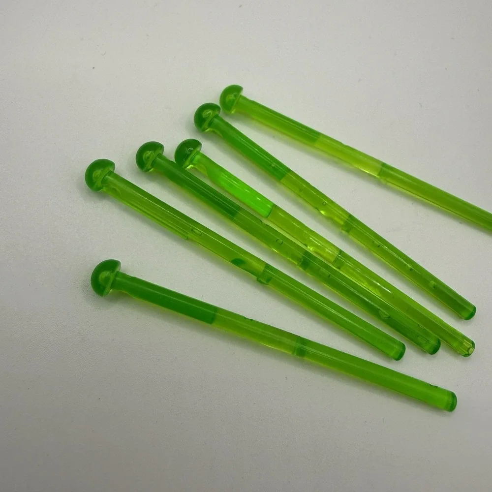 LEGO (x5) Star Wars Trans-Bright Green Projectile Bar Shooter Dart Laser 15303 - Picture 3 of 3